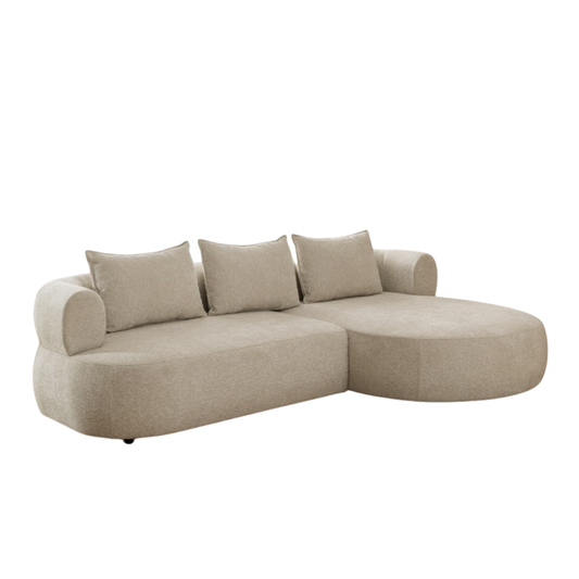 Paolo Beige Right Hand Corner Sofa