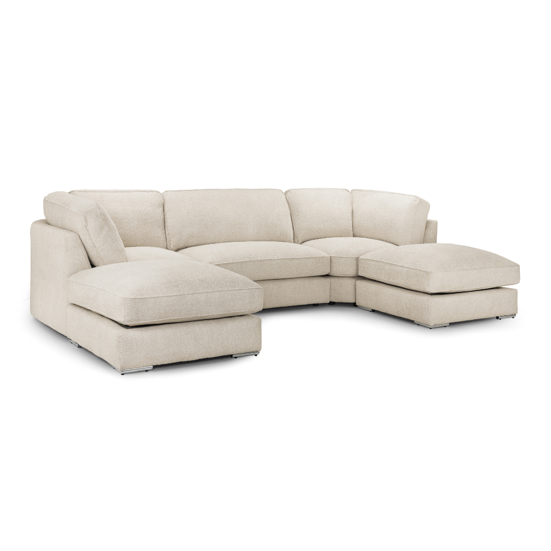 Barnaby Boucle Fabric U-Shape Sofa