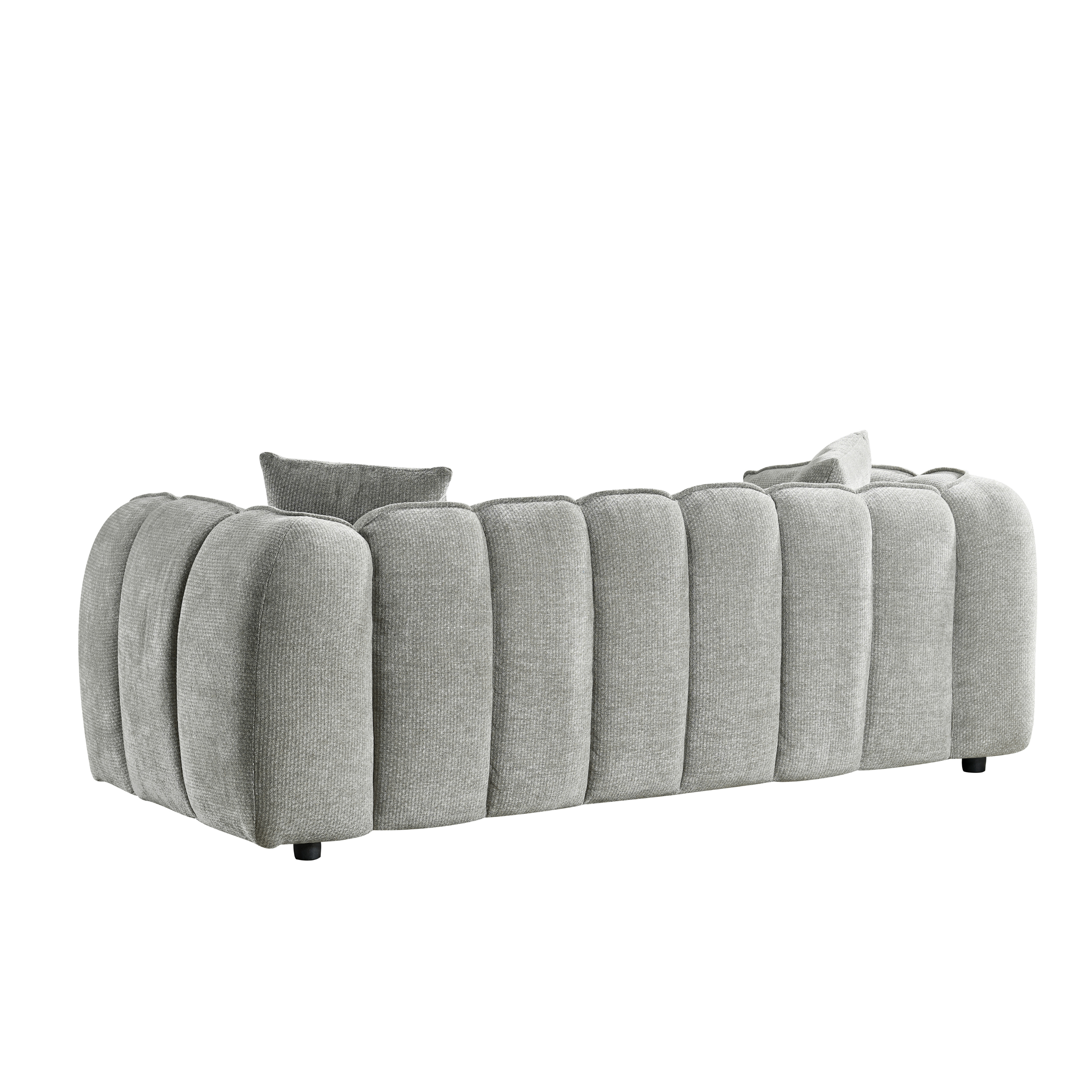 Riso Grey Three Seater Sofa