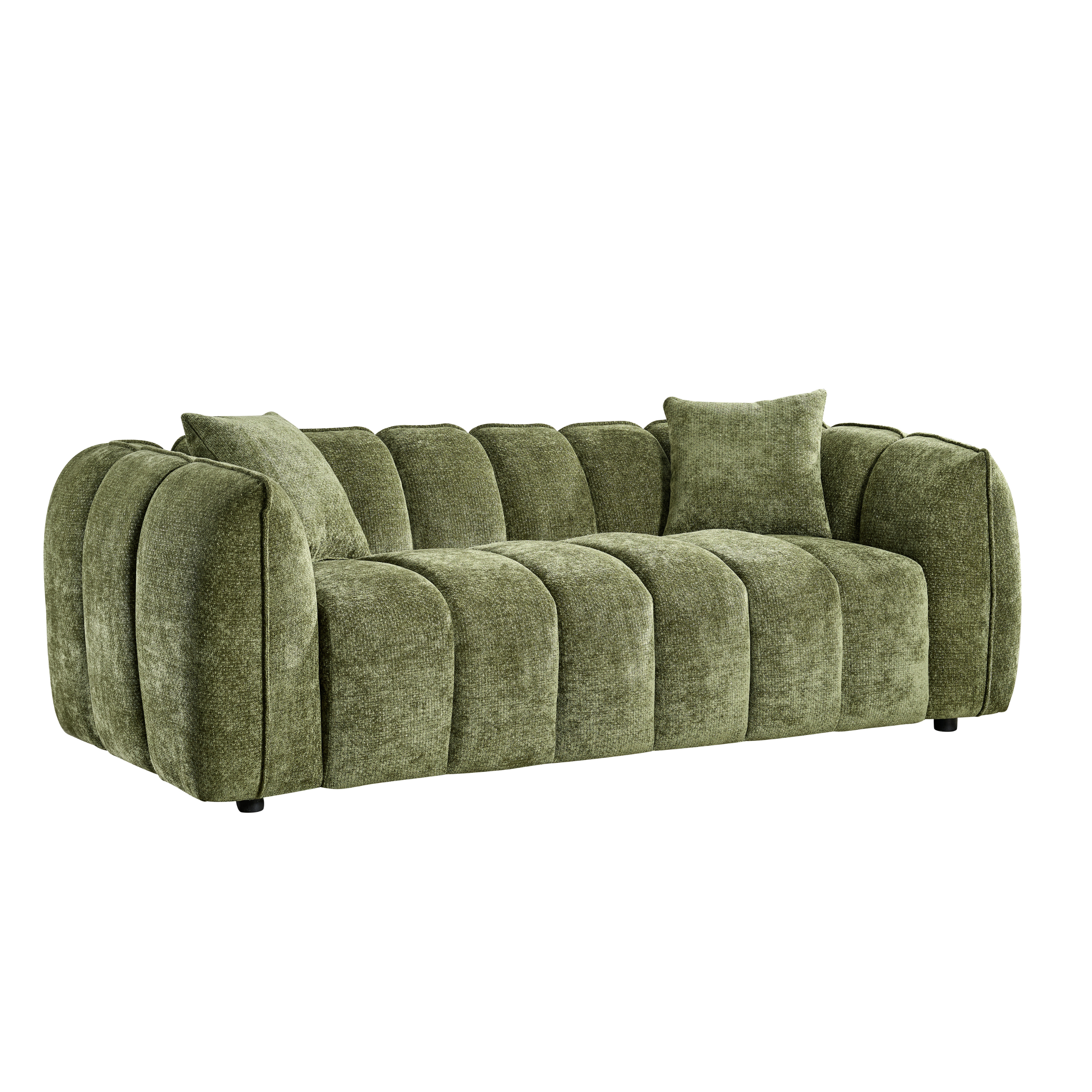 Riso Olive Three Seater Sofa