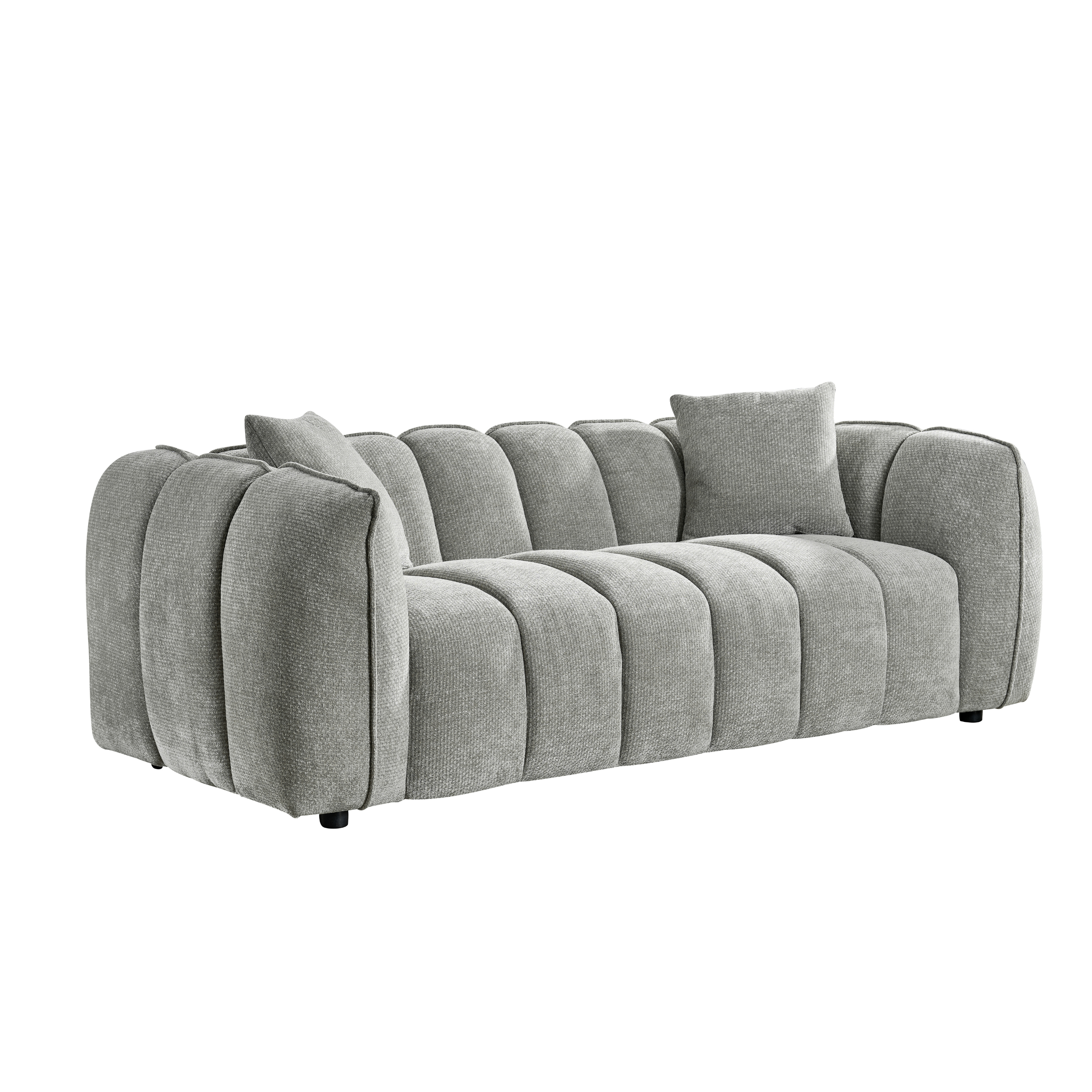 Riso Grey Three Seater Sofa