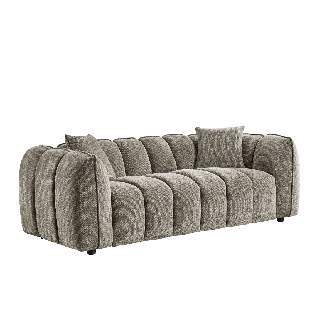 Riso Mocha Three Seater Sofa