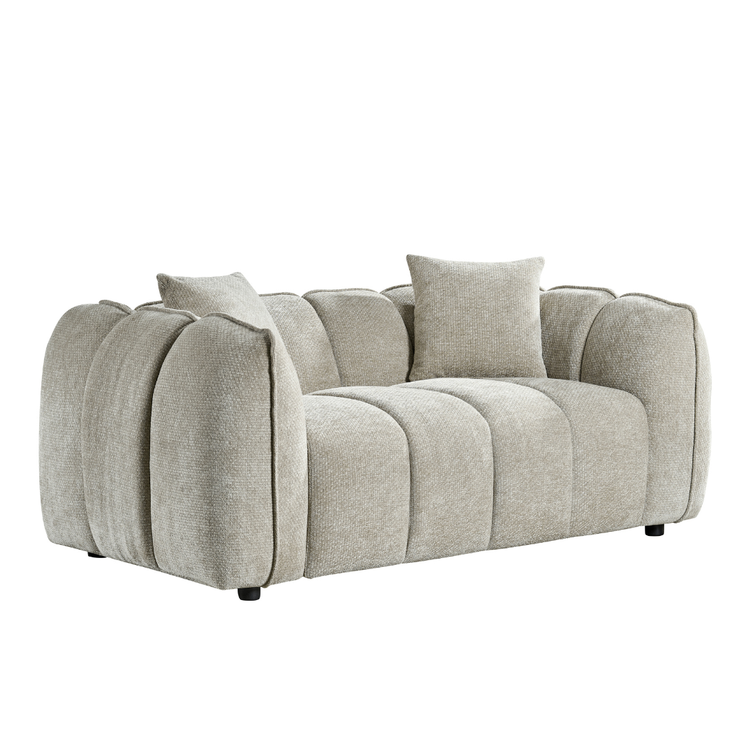 Riso Beige Two Seater Sofa