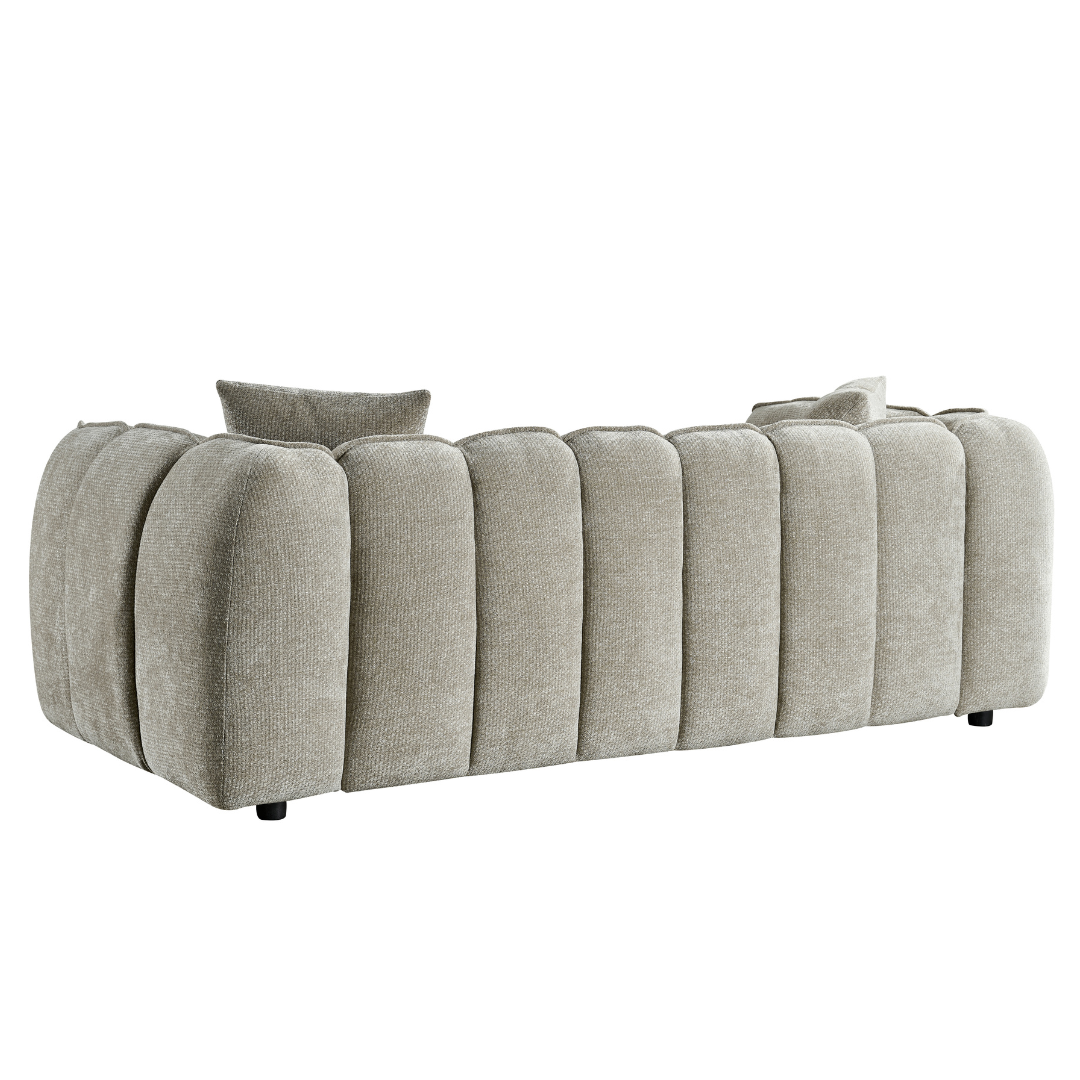 Riso Beige Three Seater Sofa
