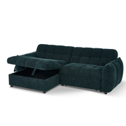 Florida Teal Fabric Universal Corner Sofa Bed