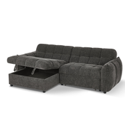 Florida Grey Fabric Universal Corner Sofa Bed
