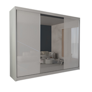 Vikas High Gloss Mirrored Sliding Wardrobe
