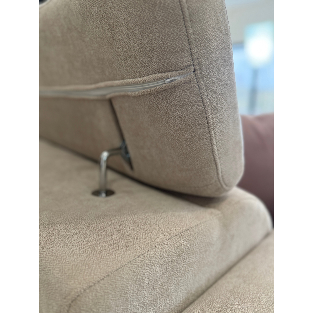 Clifton Beige Electric Recliner Fabric Sofa Bed