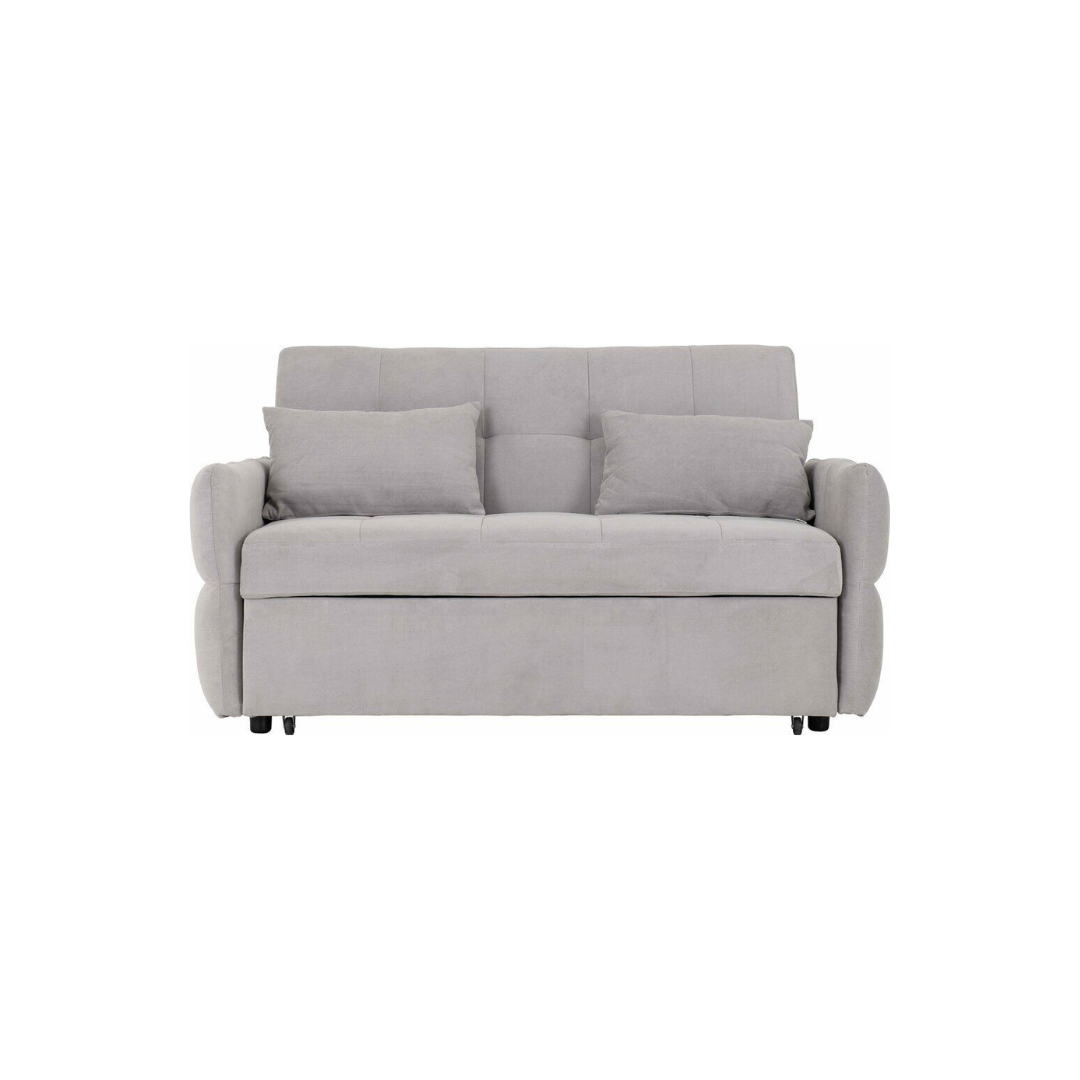 Hudson Silver Grey Two Seater Pull Out Sofa Bed