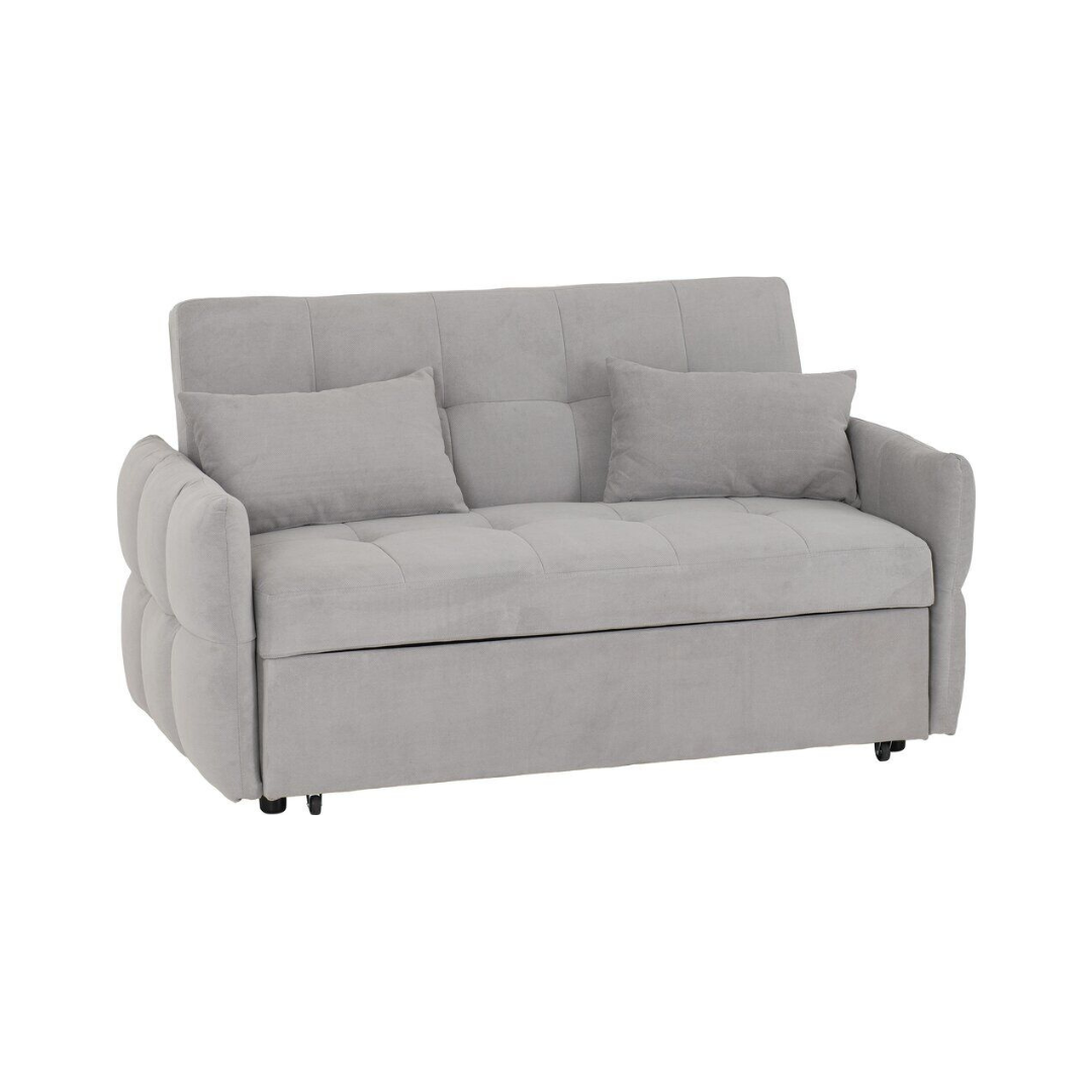 Hudson Silver Grey Two Seater Pull Out Sofa Bed