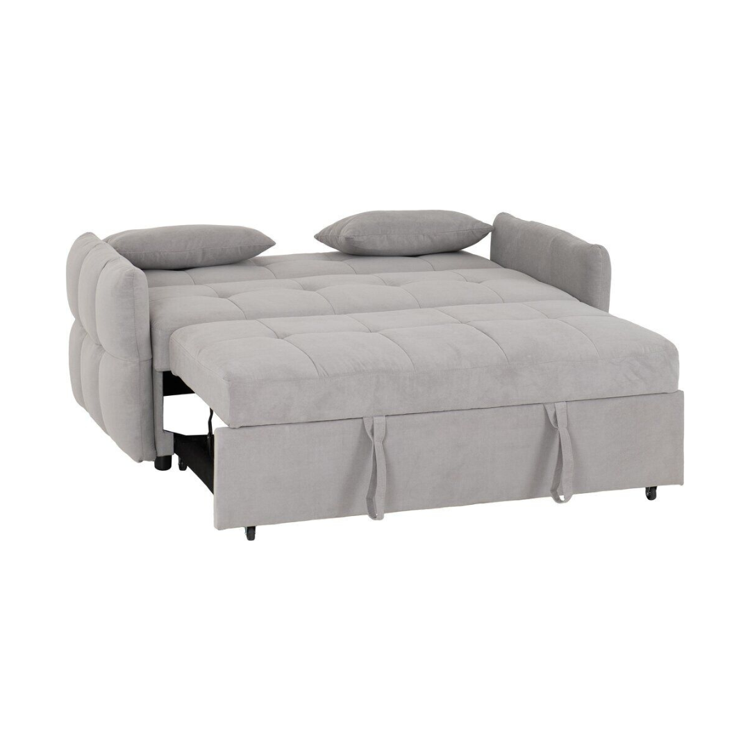 Hudson Silver Grey Two Seater Pull Out Sofa Bed