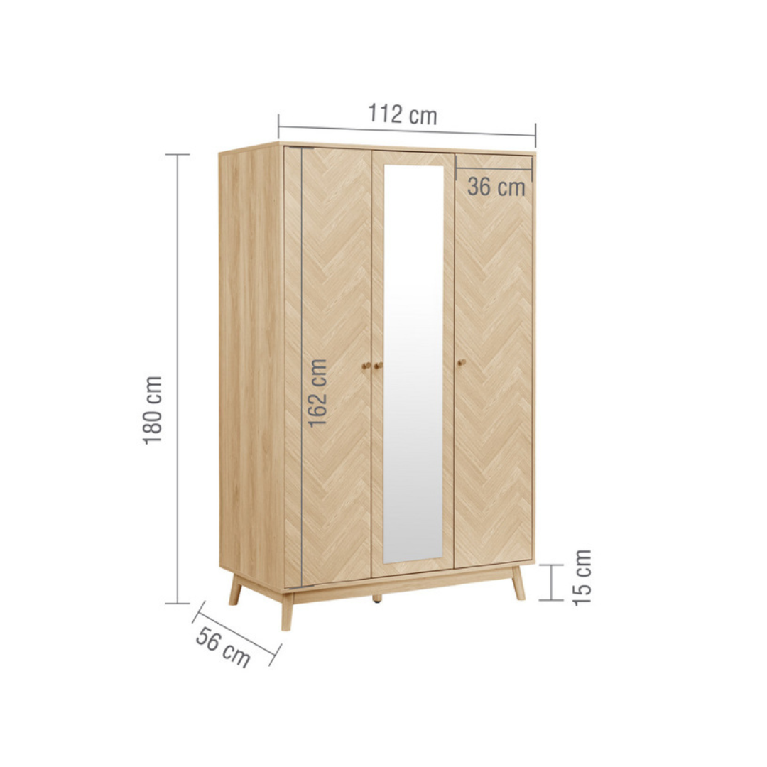 Sante Three Door Wardrobe