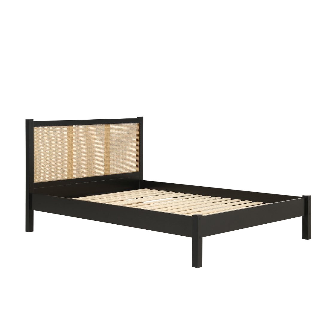 Marchesi Rattan Bed Frame Black