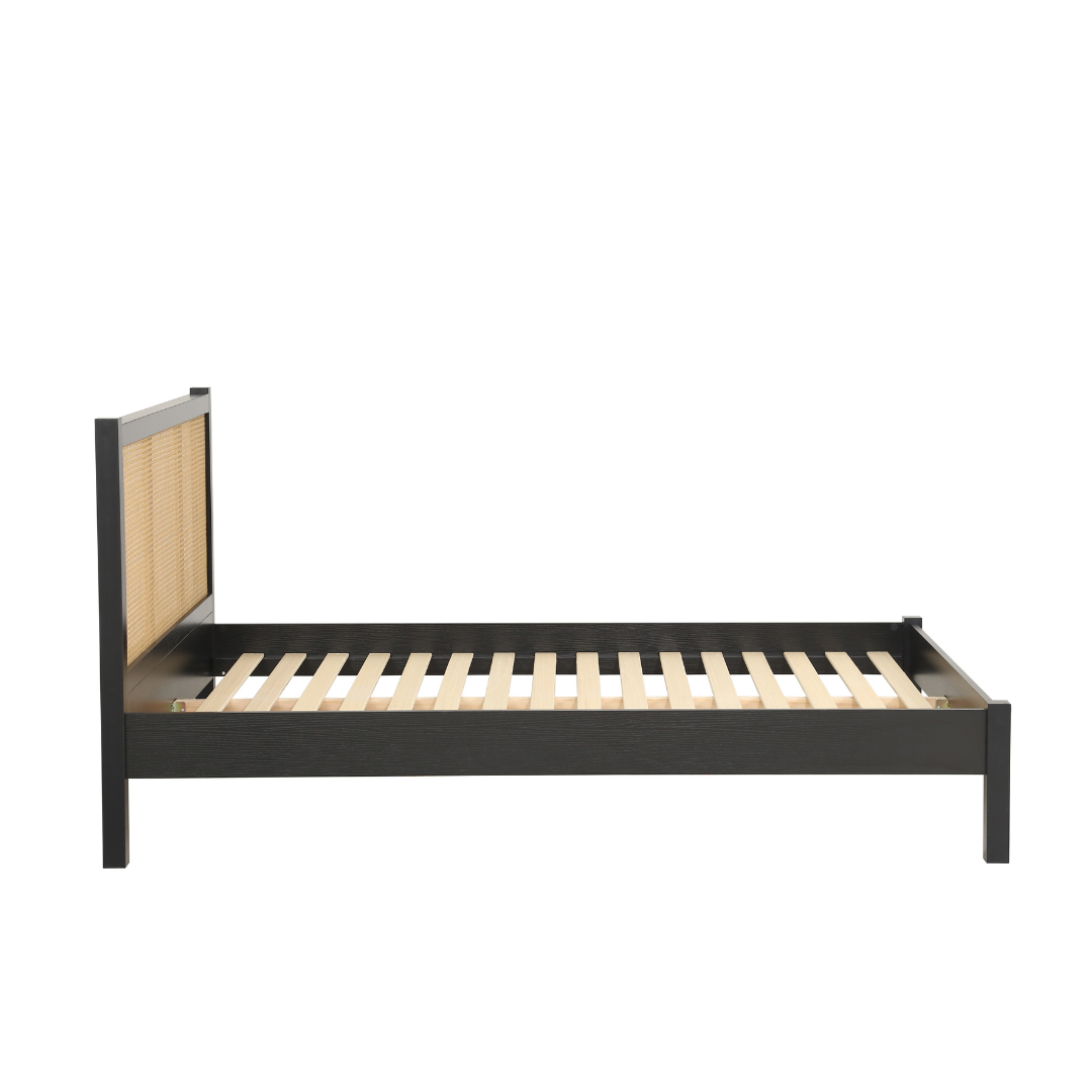 Marchesi Rattan Bed Frame Black