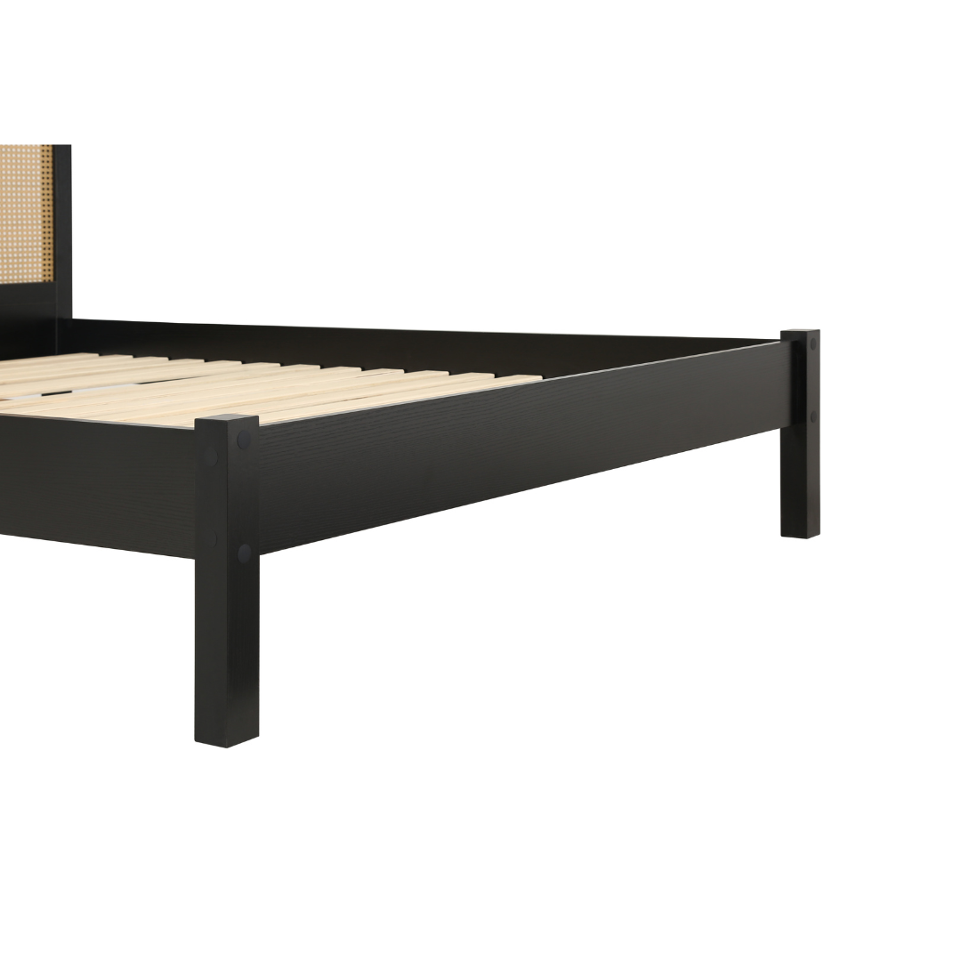 Marchesi Rattan Bed Frame Black