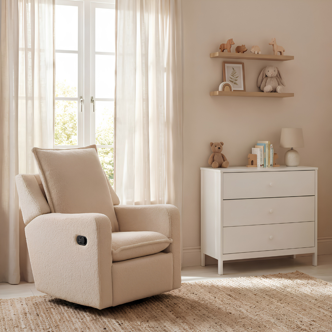 Nestle Nursing Chair - Oat Teddy Boucle