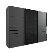 Carl Graphite Three Door Sliding Wardrobe