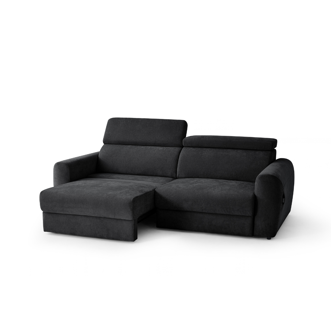 Clifton Black Electric Recliner Fabric Sofa Bed