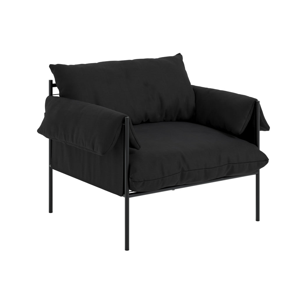 Abel Black Accent Chair