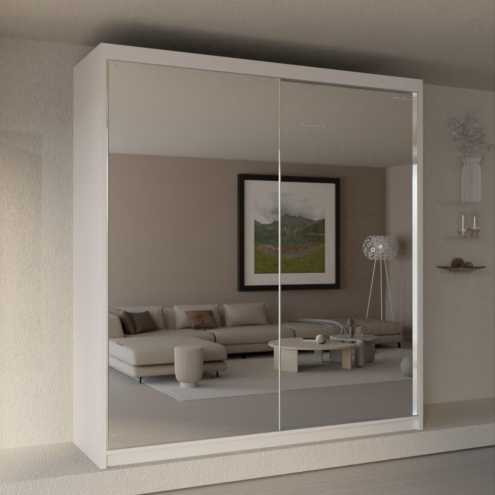 Alexia Sliding Mirrored Wardrobe - Furniturezone