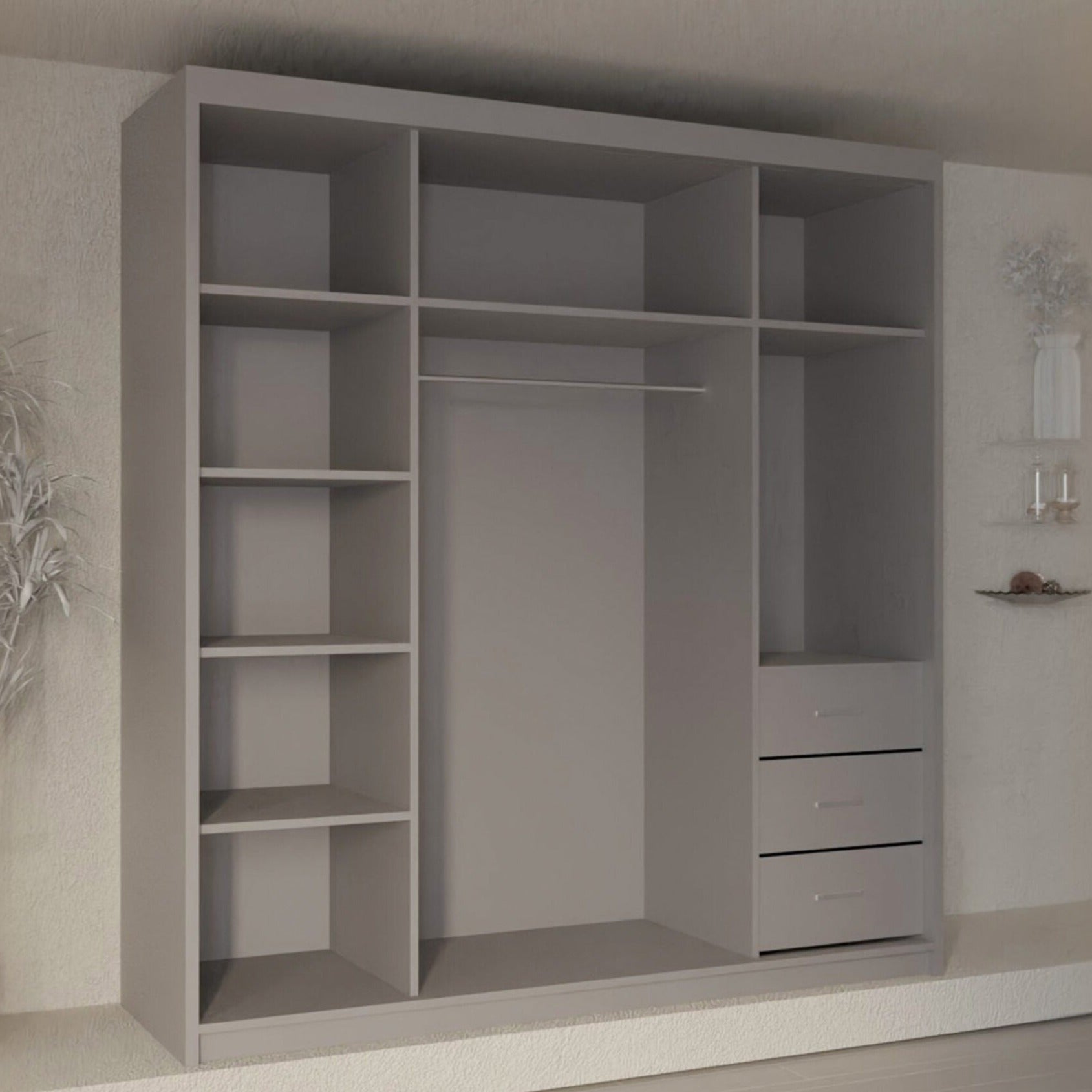 Alexia Sliding Mirrored Wardrobe - Furniturezone