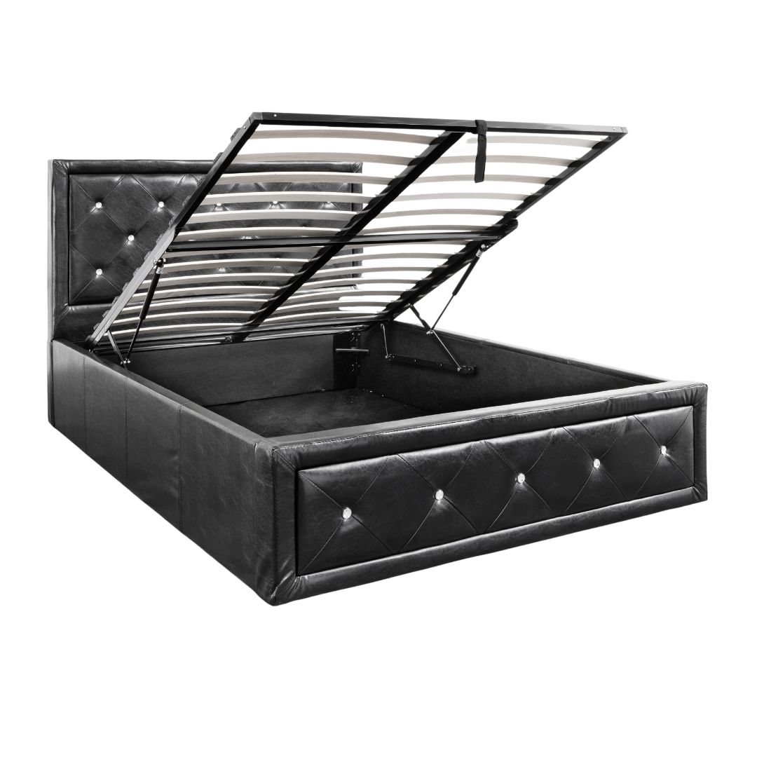Asma Double Faux Leather Ottoman Bed Frame - Furniturezone