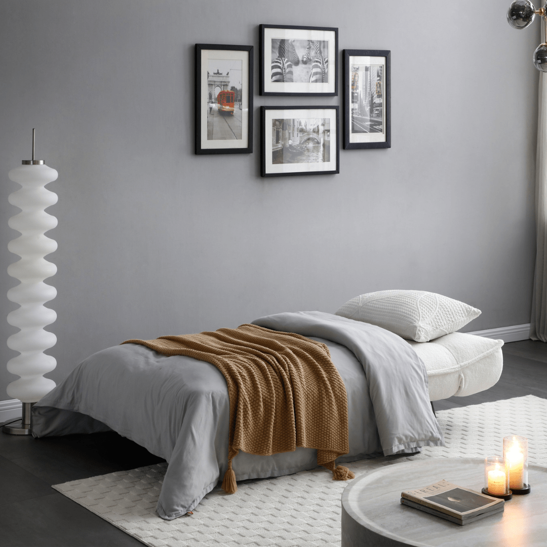 Avsar Cream Sofa Bed - Furniturezone