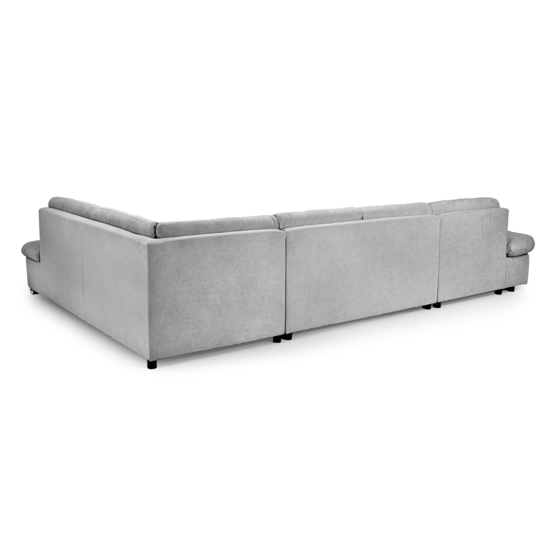 Bergen Sofa Bed Grey Right Hand Facing U Shape Corner - Furniturezone