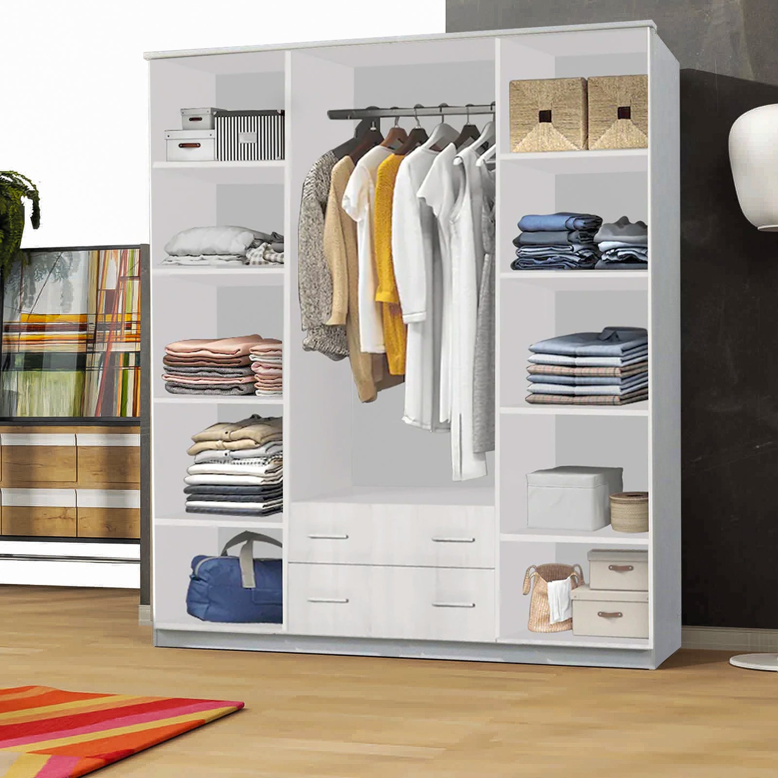 Boston 4 Door Wardrobe - Furniturezone
