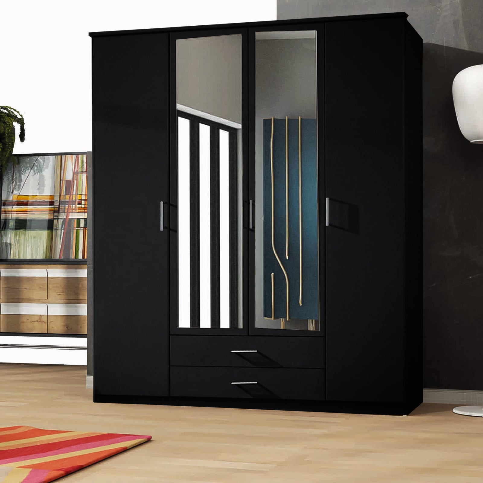 Boston 4 Door Wardrobe - Furniturezone