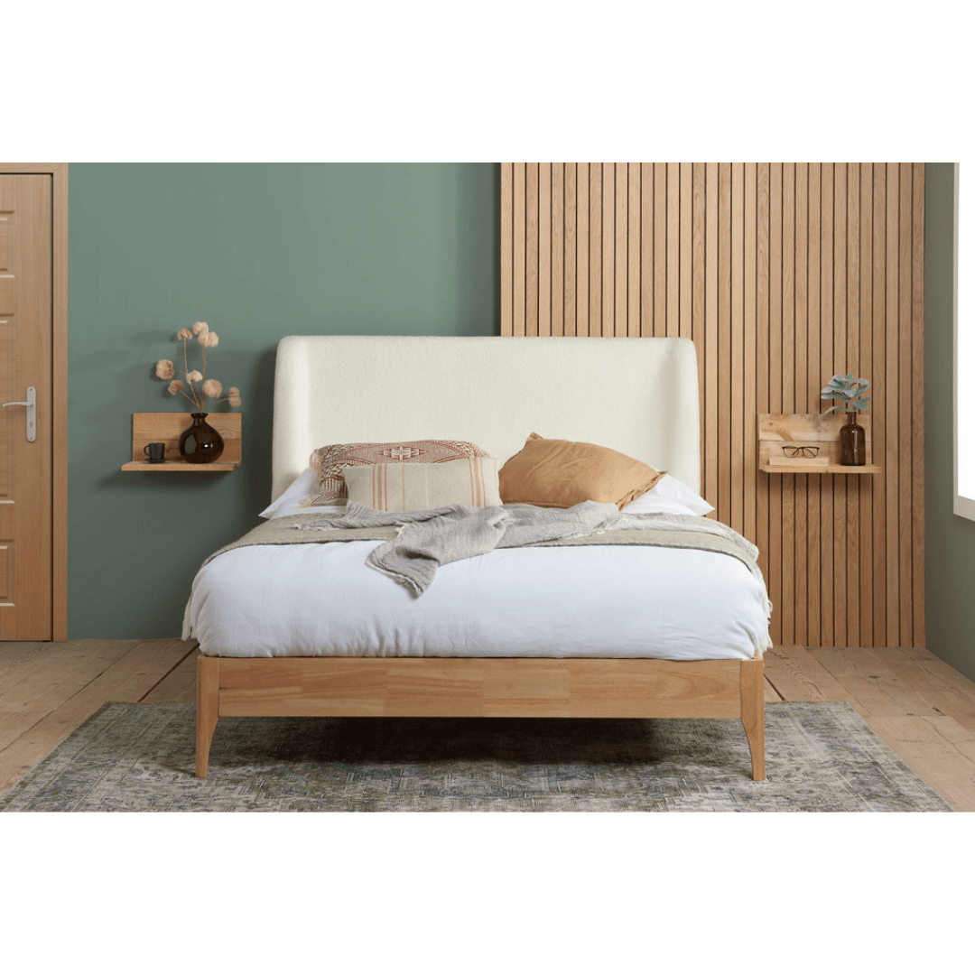 Calamia Boucle Bed Frame - Furniturezone