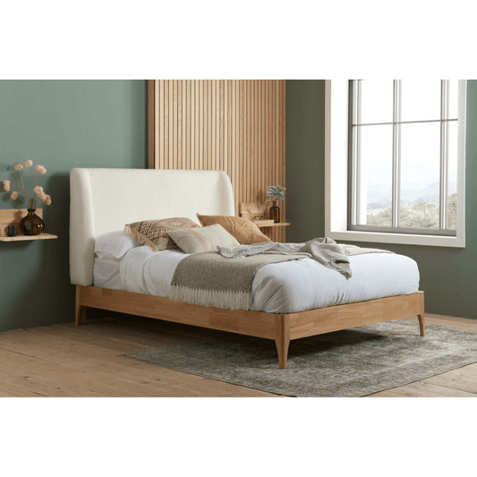 Calamia Boucle Bed Frame - Furniturezone