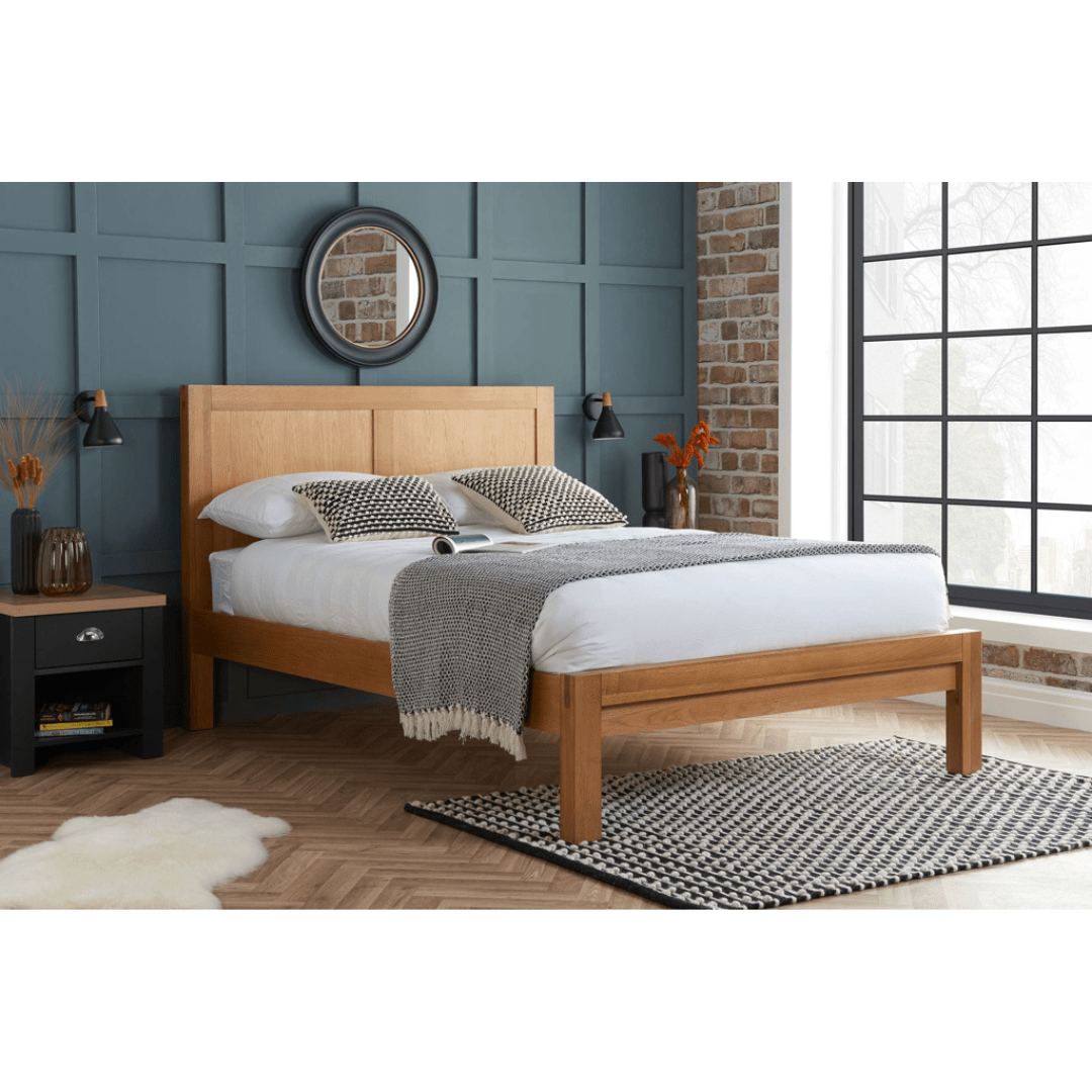 Carlita Solid Oak Bed Frame - Furniturezone