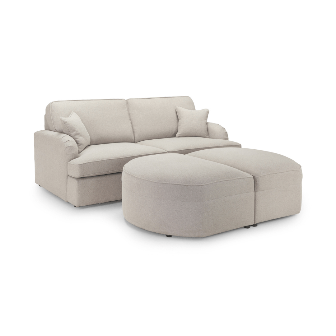 Castillo 3 Seater Beige Sofa - Furniturezone