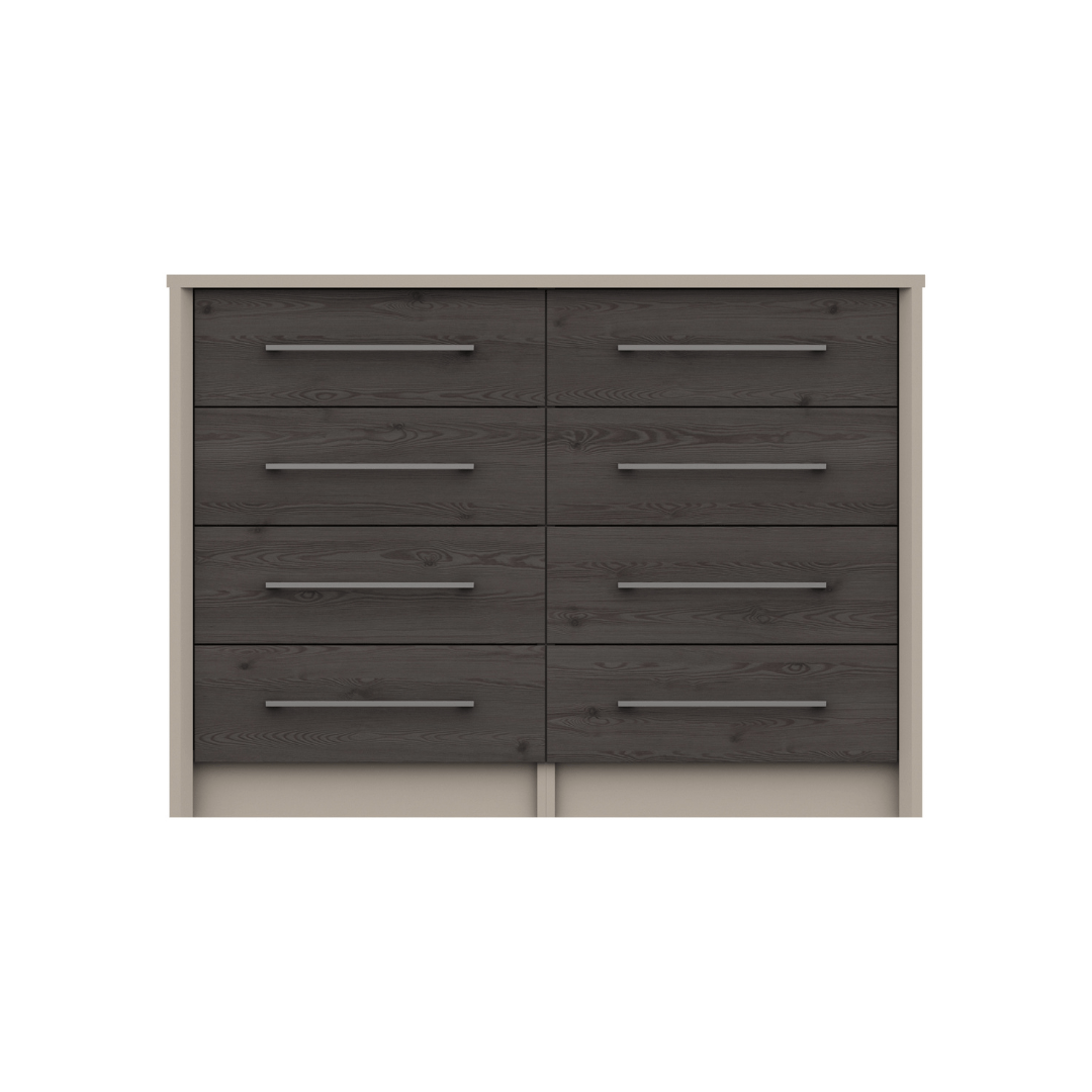 Castro Anthracite Larch 4 Drawer Double Chest (Assembled) - Furniturezone