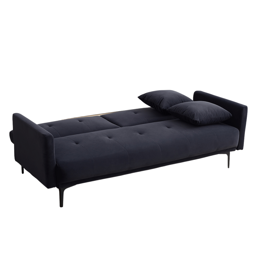 Charlotte Navy Velvet Sofa Bed - Furniturezone