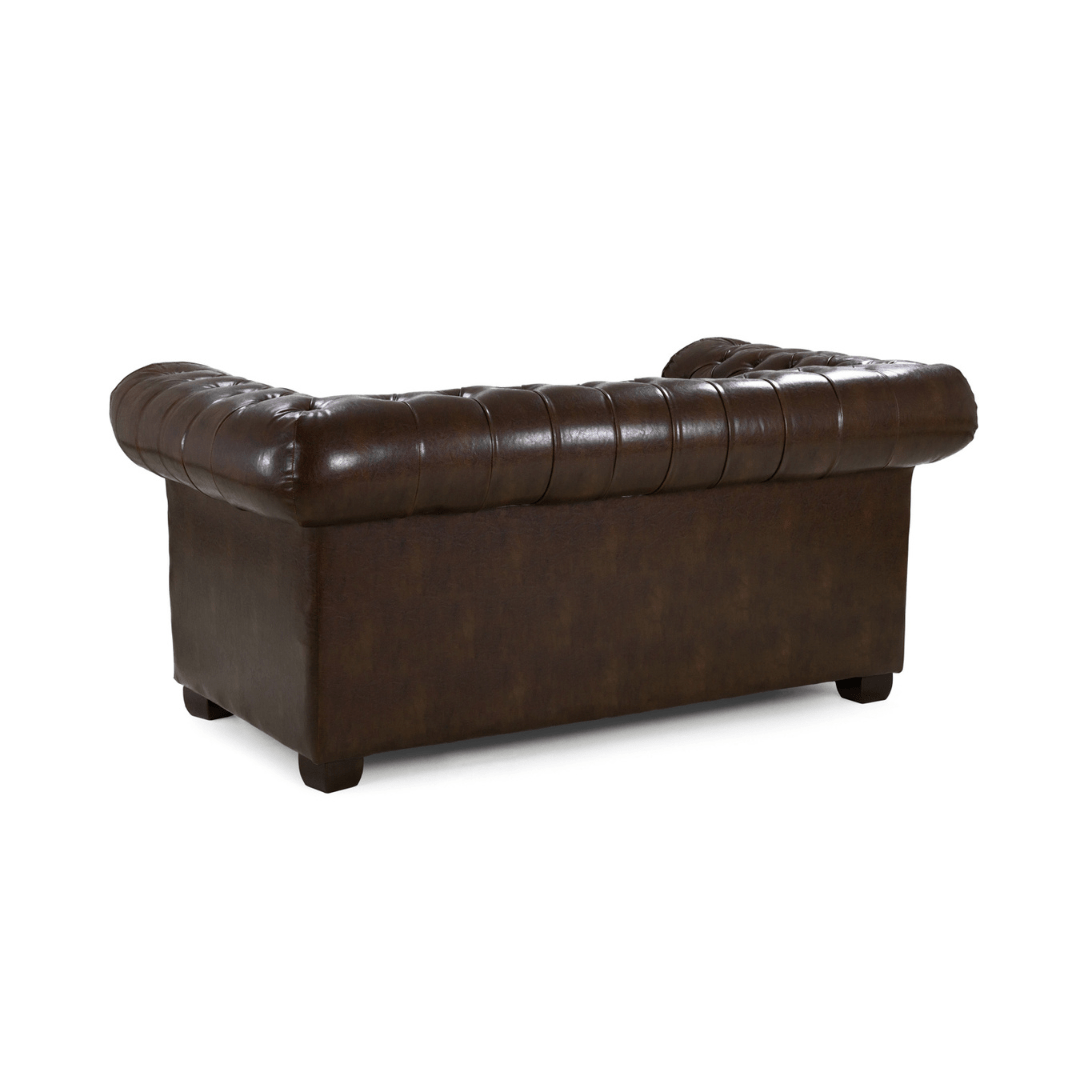 Chesterfield Bonded Leather 2 Seater Sofa - Furniturezone