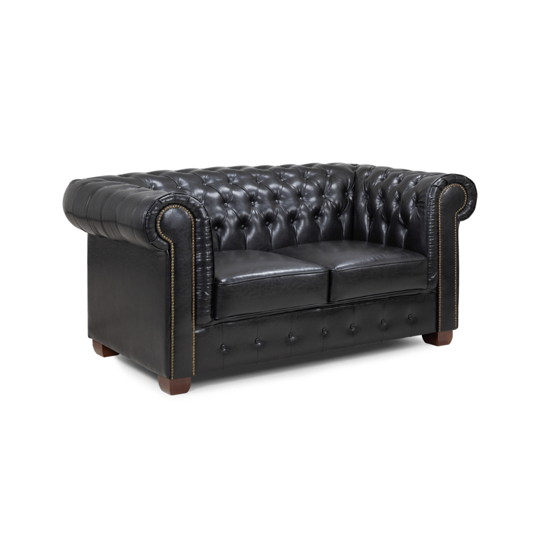 Chesterfield Bonded Leather 2 Seater Sofa - Furniturezone