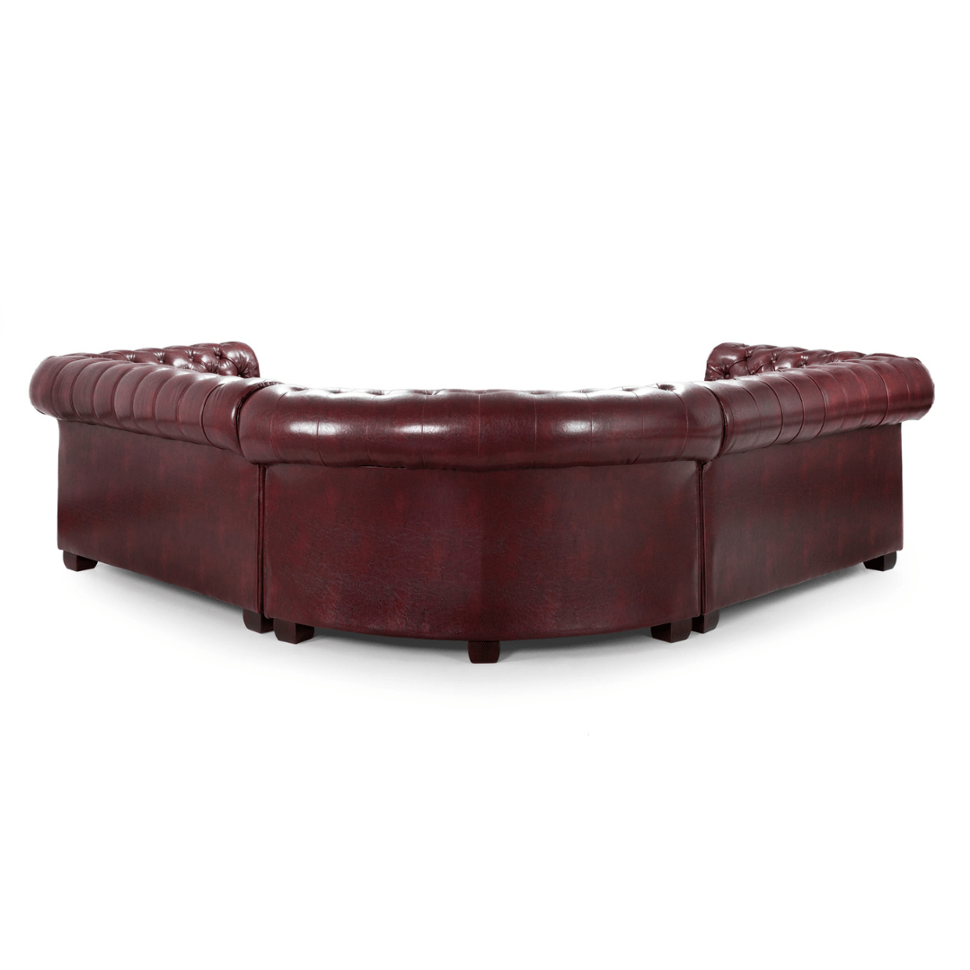 Chesterfield Bonded Leather Corner Sofa - Furniturezone