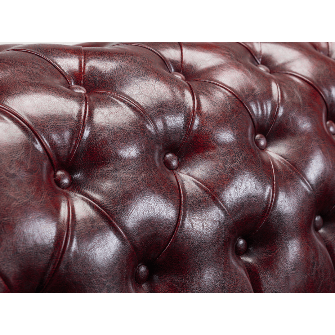 Chesterfield Bonded Leather Corner Sofa - Furniturezone