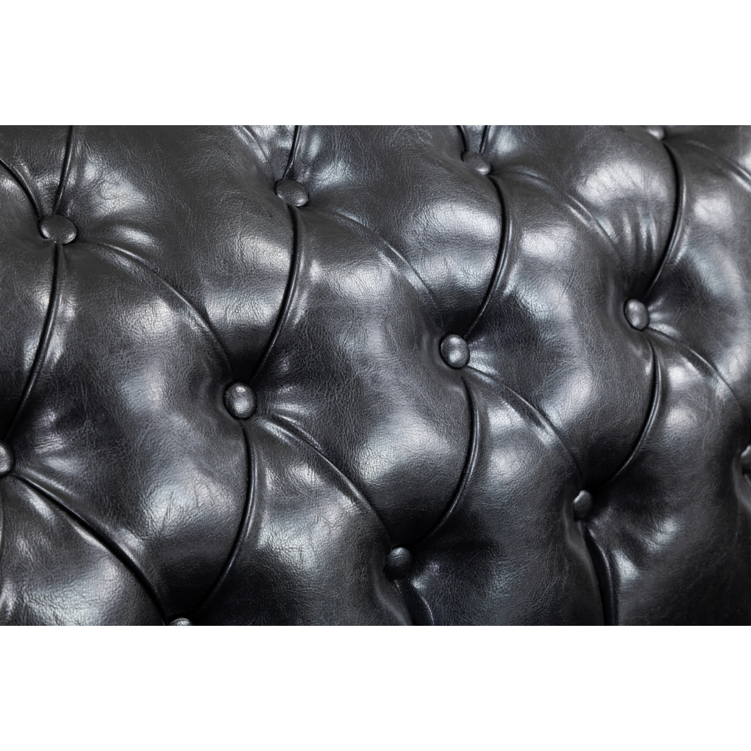 Chesterfield Bonded Leather 3 Seater Sofa