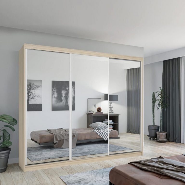 Chicago Triple Door 250cm Sliding Wardrobe - Furniturezone