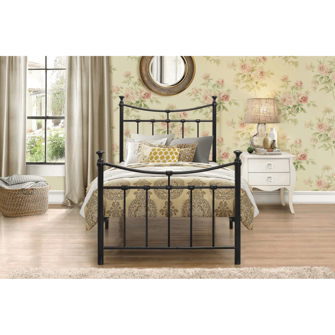 City Black Metal Bed Frame - Furniturezone