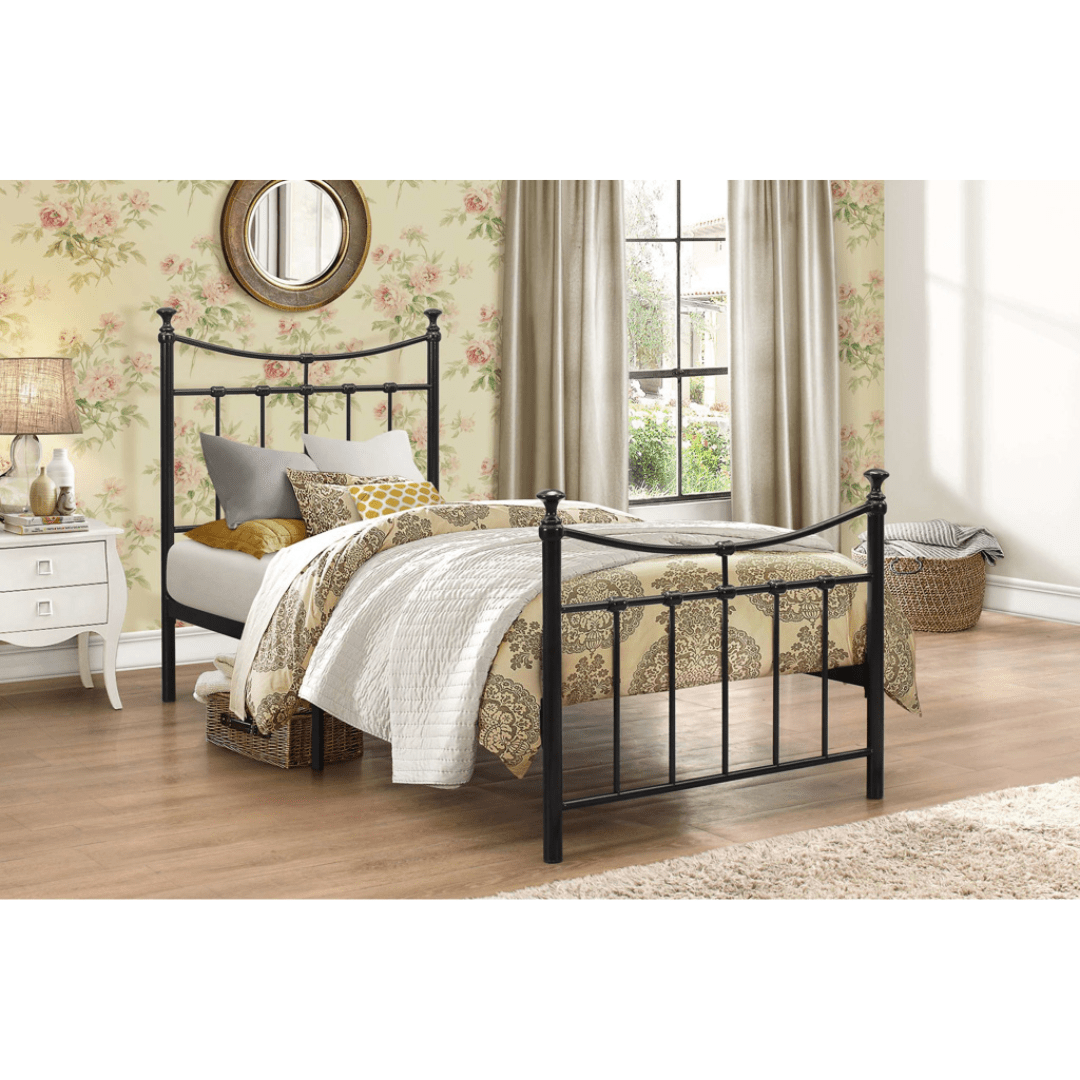 City Black Metal Bed Frame - Furniturezone