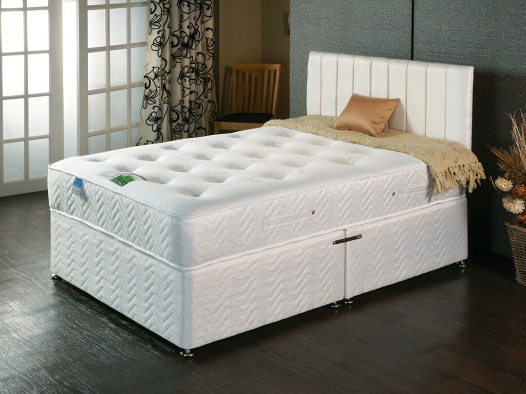 Complete Aloe - Vera Memory Foam Divan Bed MEDIUM - FIRM - Furniturezone