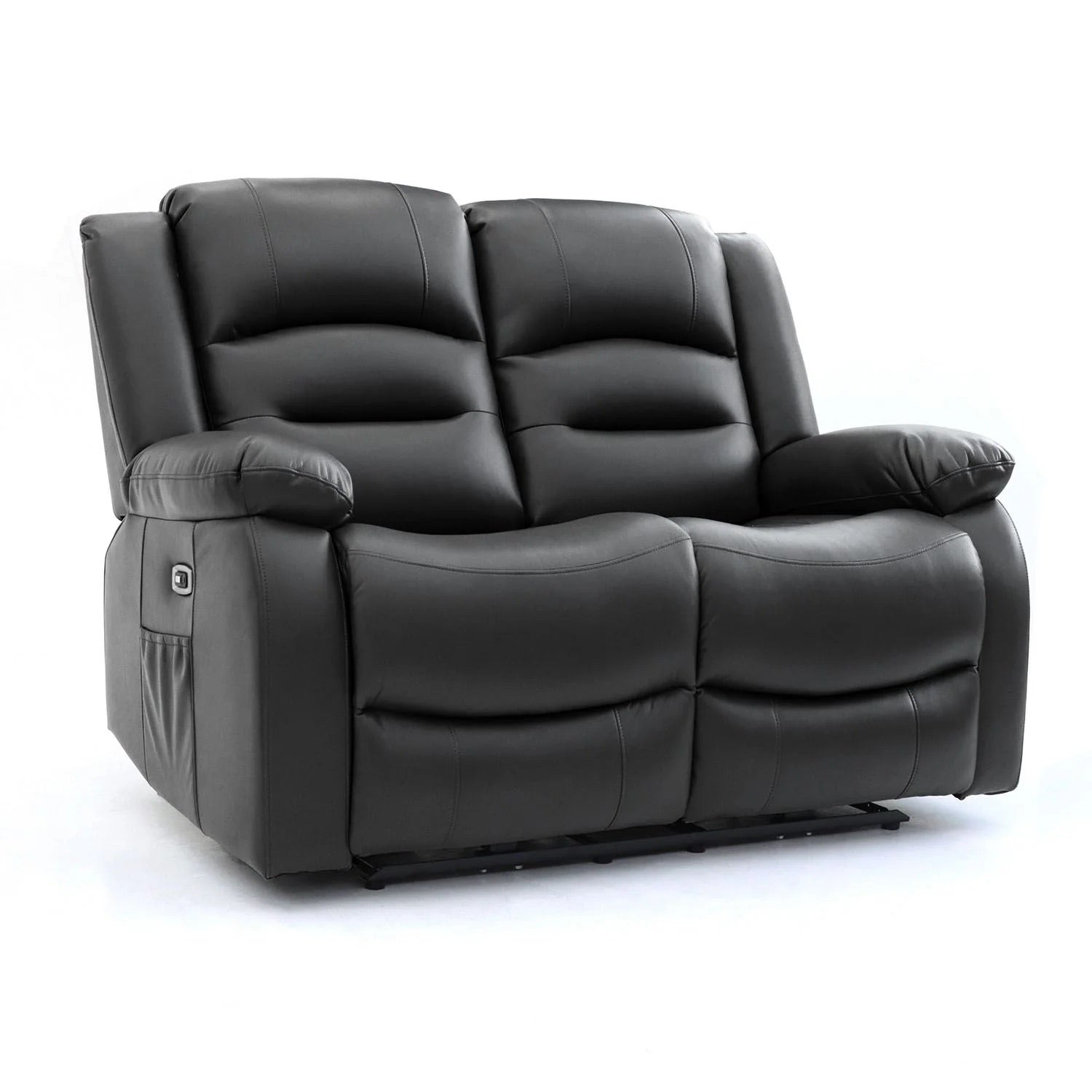Costa Electric Recliner Sofa Black 2 Seater - Furniturezone