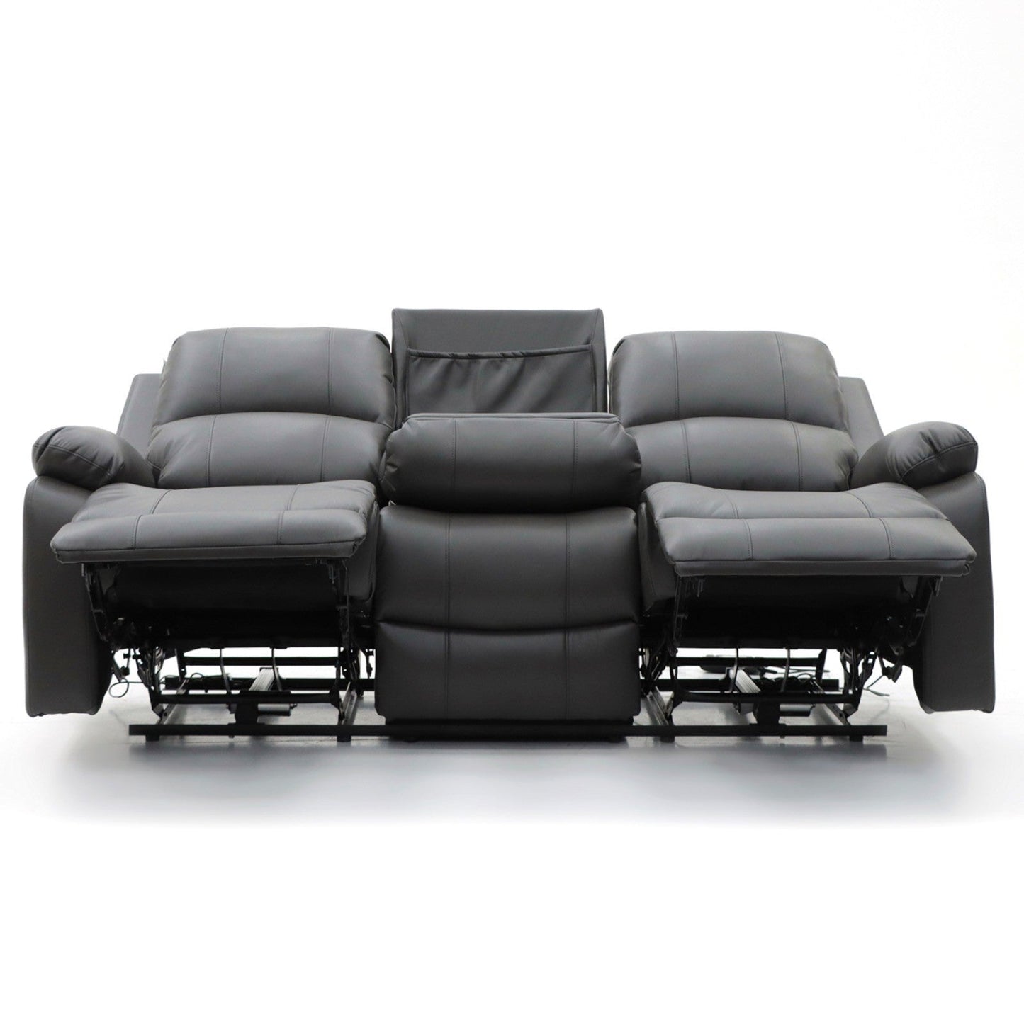Costa Electric Recliner Sofa Black 3 Seater - Furniturezone