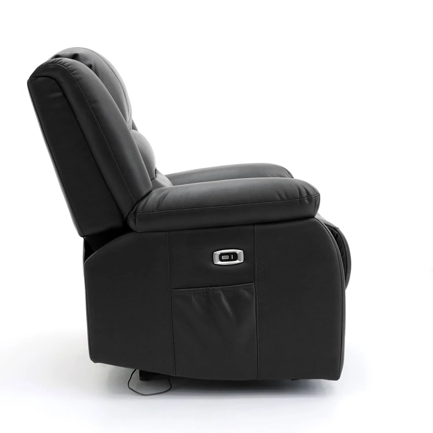 Costa Electric Recliner Sofa Black 3 Seater - Furniturezone
