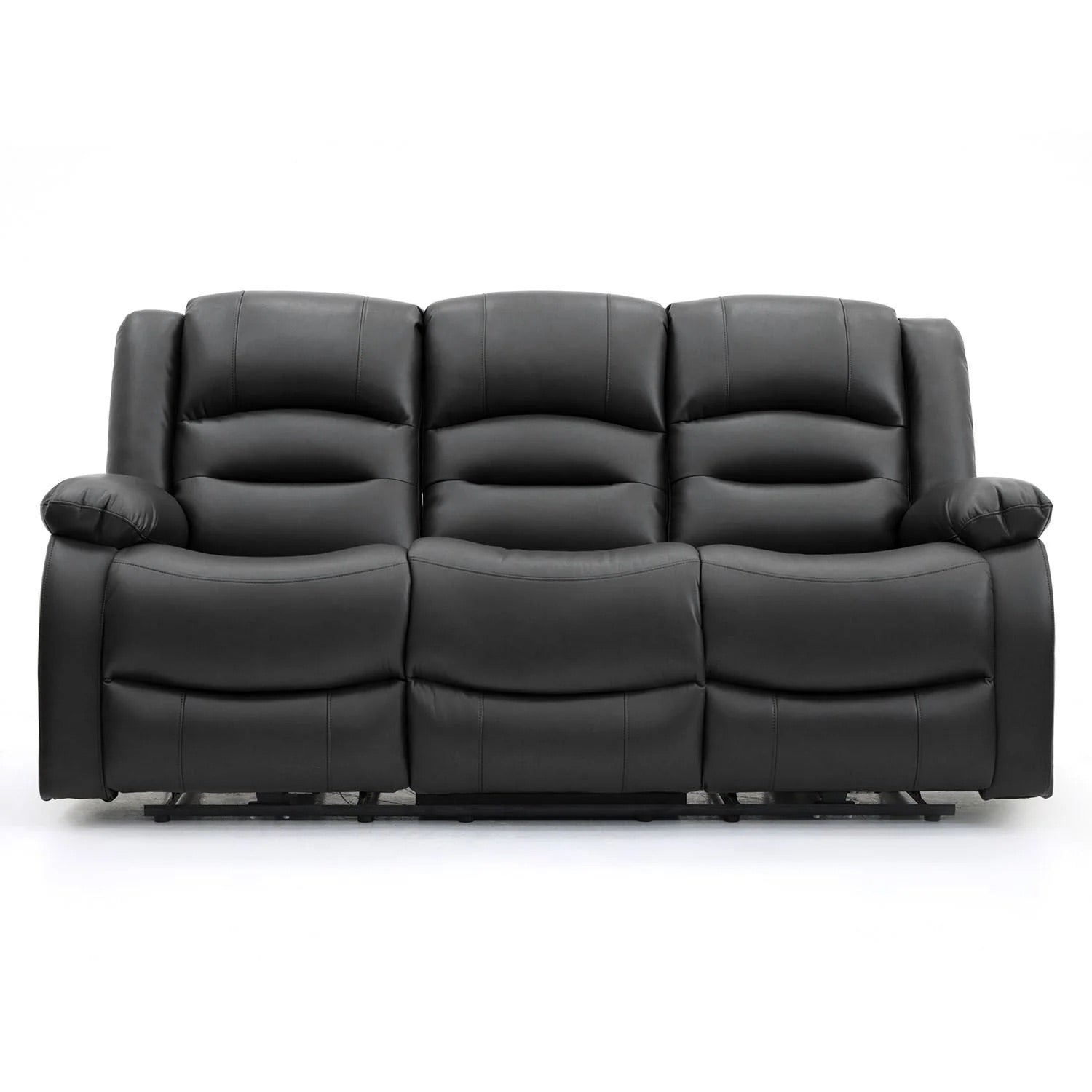 Costa Electric Recliner Sofa Black 3 Seater - Furniturezone