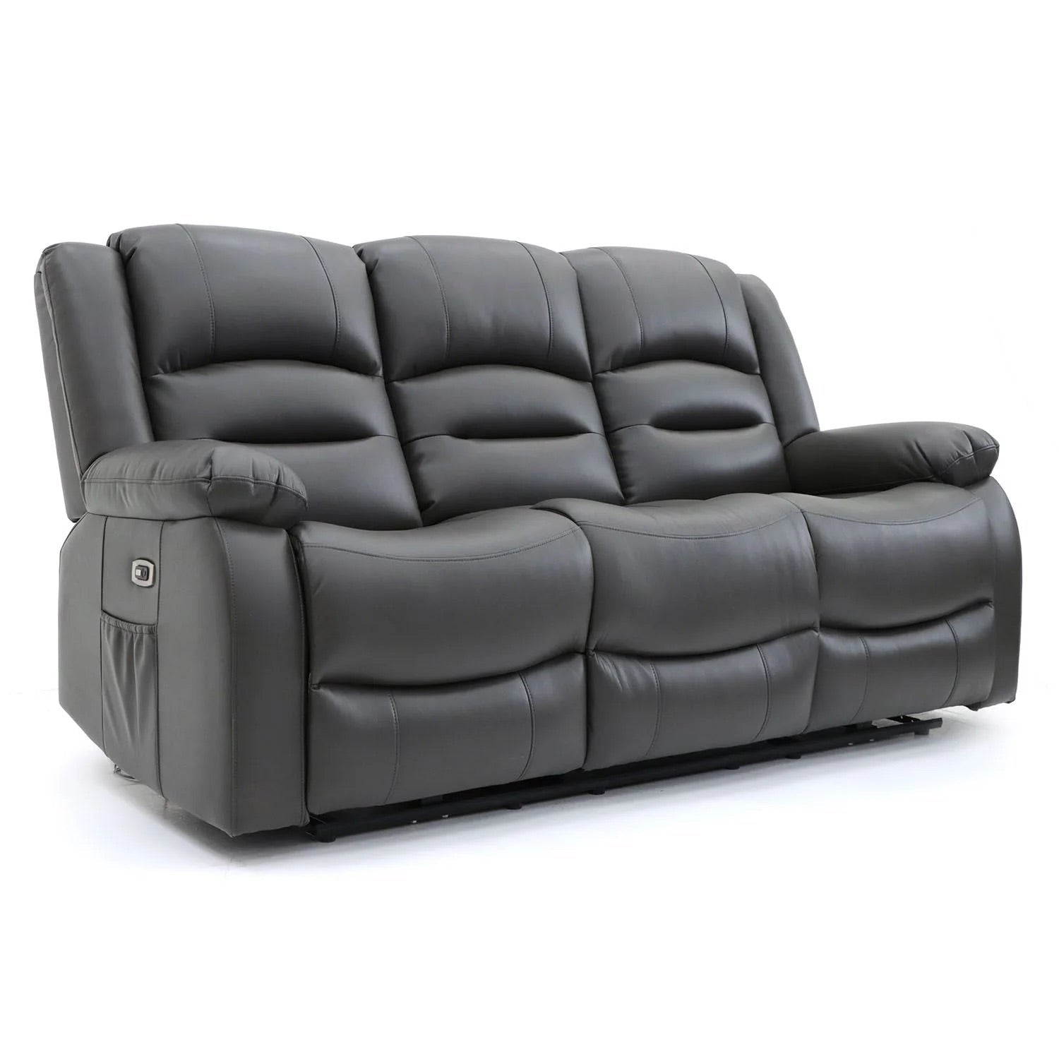 Costa Electric Recliner Sofa Grey 3 Seater - Furniturezone